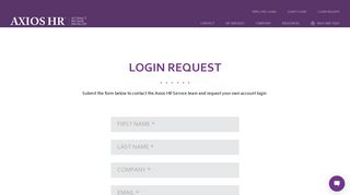 Login Request Form - Axios HR