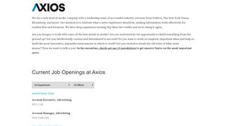 Jobs at Axios - Greenhouse