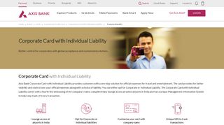 Corporate Credit Card with Individual Liability - Axis Bank