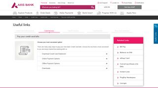 Guide to make Credit Card Bill Payment Online & Offline - Axis Bank