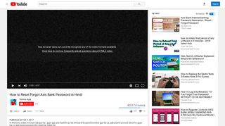 How to Reset Forgot Axis Bank Password in Hindi - YouTube