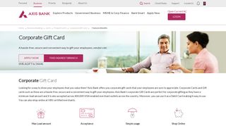 Corporate Gift Cards - Axis Bank