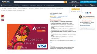 Axis Bank Gift Card - Rs. 5000: Amazon.in: Gift Cards