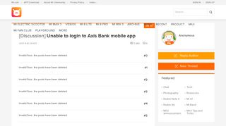 Unable to login to Axis Bank mobile app - Mi A1 - Mi Community ...