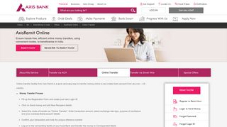 Online Money Transfer from Other Countries - Axis Bank
