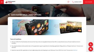 Axis Bank Visa Card Offers - Weizmann Forex