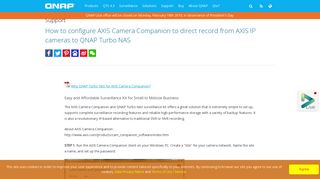How to configure AXIS Camera Companion to direct record from AXIS ...