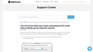 I do not know what user name and password to enter when setting up ...