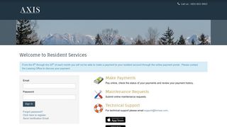 Login to Axis Apartments Resident Services | Axis Apartments