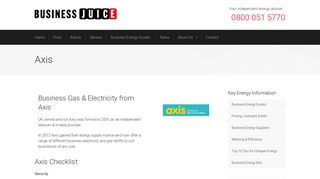 Axis Business Gas & Electricity | Business Juice
