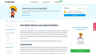 Axis Bank Home Loan Interest Rates - Eligibility, Facts, Benefits ...