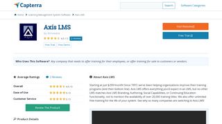 Axis LMS Reviews and Pricing - 2019 - Capterra