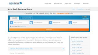 Axis Bank Personal Loan: Check Interest Rates, Eligibility, Apply Online