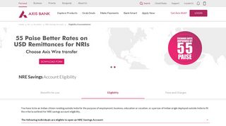 NRE Savings Account Online | Eligibility and Documentation - Axis Bank