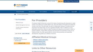 For Providers | Providence Medical Institute | Los Angeles County, CA