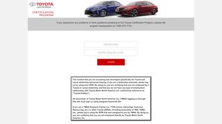 Toyota Certification Program