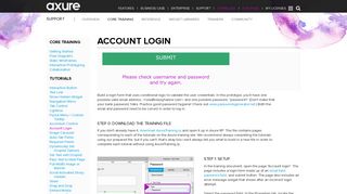 Account Login - Axure