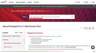 Support services - Axway Documentation