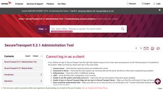 Cannot log in as a client - Axway Documentation