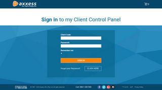 Axxess DSL - Client Control Panel