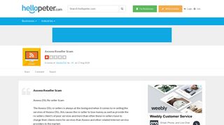 Axxess Reseller Scam | Axxess Dsl on Hellopeter.com
