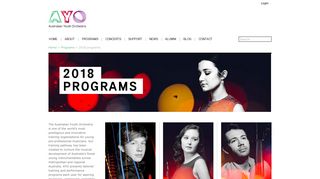 2018 Programs - Australian Youth Orchestra