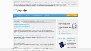 ayondo markets: Frequently Asked Questions | FAQ