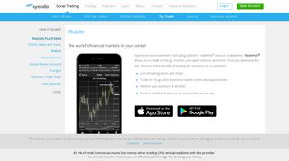 Tradehub® App for Real Money Traders | ayondo social trading