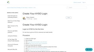 Create Your AYSO Login – School of Global Policy & Strategy (UC ...