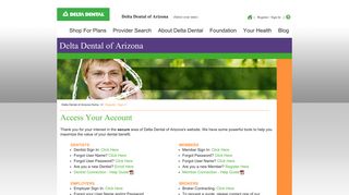 Delta Dental of Arizona - Register / Sign In