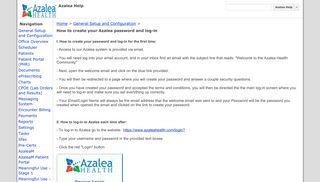 How to create your Azalea password and log-in - Azalea Help
