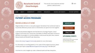 Massachusetts Society of Clinical Oncologists - Patient Access ...