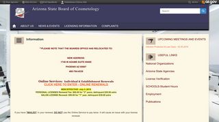 Online Services | Arizona State Board of Cosmetology
