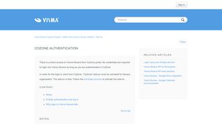 CoZone authentication – Visma Severa Customer Support