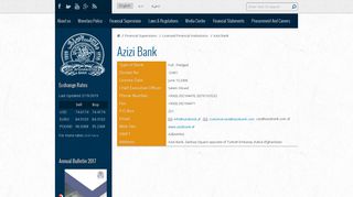 Azizi Bank - Da Afghanistan Bank - Central Bank of Afghanistan