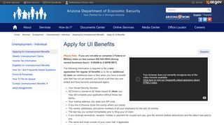 Apply for UI Benefits | Arizona Department of Economic Security