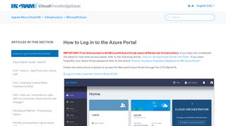 How to Log in to the Azure Portal – Ingram Micro Cloud KB