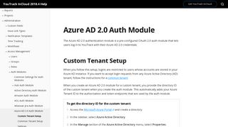 Azure AD 2.0 Auth Module - Help | YouTrack InCloud - JetBrains