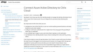 Connect Azure Active Directory to Citrix Cloud - Citrix Docs