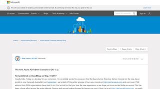 The new Azure AD Admin Console is GA! - Microsoft Tech Community ...