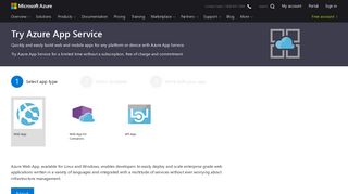Try Azure App Service | Microsoft Azure