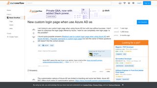 New custom login page when use Azure AD as - Stack Overflow