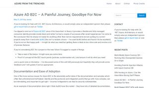Azure AD B2C – A Painful Journey, Goodbye For Now – Azure From ...