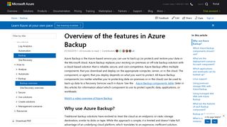 What is Azure Backup? | Microsoft Docs
