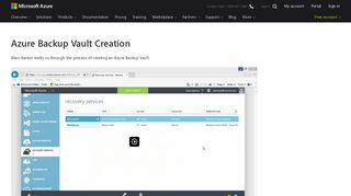 Azure Backup Vault Creation