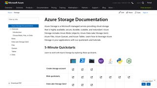 Azure Storage Documentation - Tutorials, API Reference | Microsoft ...
