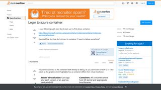 Login to azure container - Stack Overflow