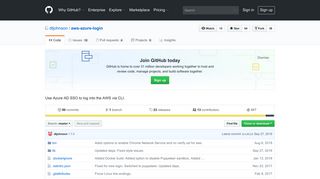 GitHub - dtjohnson/aws-azure-login: Use Azure AD SSO to log into the ...