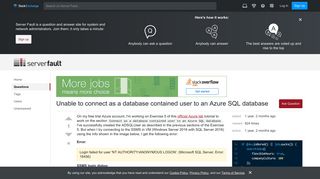 Unable to connect as a database contained user to an Azure SQL ...