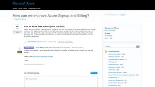Add an Azure Free subscription (not trial) – Customer Feedback for ...